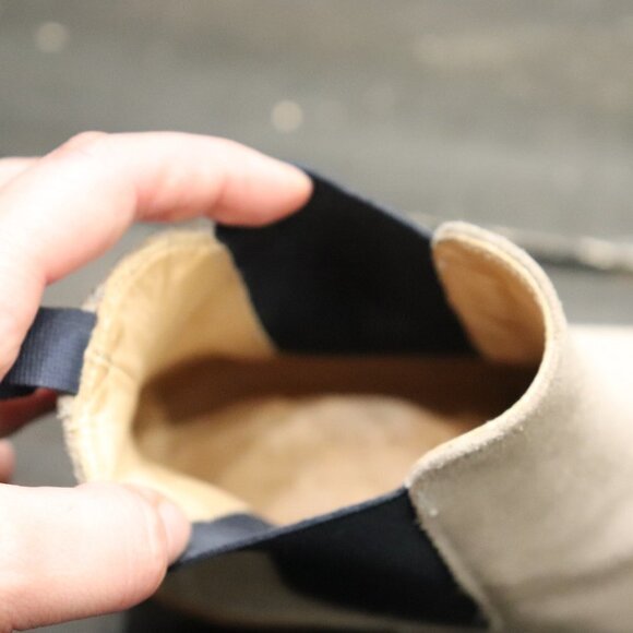 Scarosso Women's Size 38.5 US8 Gray Taupe Blue Giancarlo Chelsea Boots MSRP $495 - Picture 2 of 11